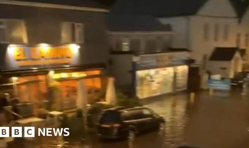 Flash floods hit south Wales after torrential rain