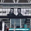 Das Wembley-Stadion in London wirbt bereits mit den Oasis-Konzerten