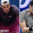 Jack Draper and Jannik Sinner return balls at the US Open