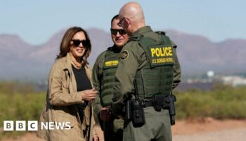 Kamala Harris makes rare trip to US-Mexico border