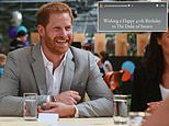 King Charles and Prince William both wish Harry a happy 40th birthday - but use photo in which Meghan is cropped out as royal sources say they are following 'tradition' with their public good wishes