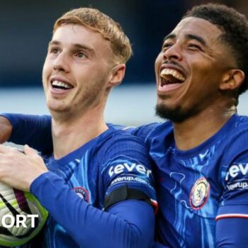 Cole Palmer celebrates for Chelsea