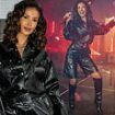 Maya Jama turns up the heat in an all-black leather look posing at Rimmel bash - after stepping out with Mustafa the Poet following Stormzy split