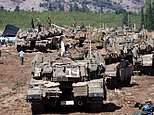 Middle East on the brink: Israeli tanks mass at the border with Lebanon amid fears of imminent ground invasion - as West scrambles to prevent 'all out war' following IDF airstrikes in Yemen