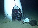 New deep-sea footage shows doomed Titan sub's tail cone after it imploded en route to Titanic wreckage as key OceanGate employee tells hearing he had 'no confidence whatsoever' in vessel's construction