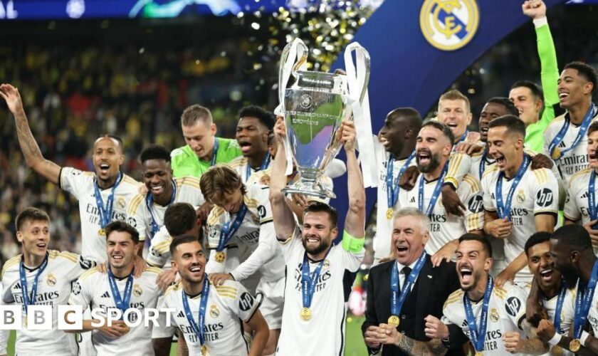 Real Madrid winning the Champions League last season