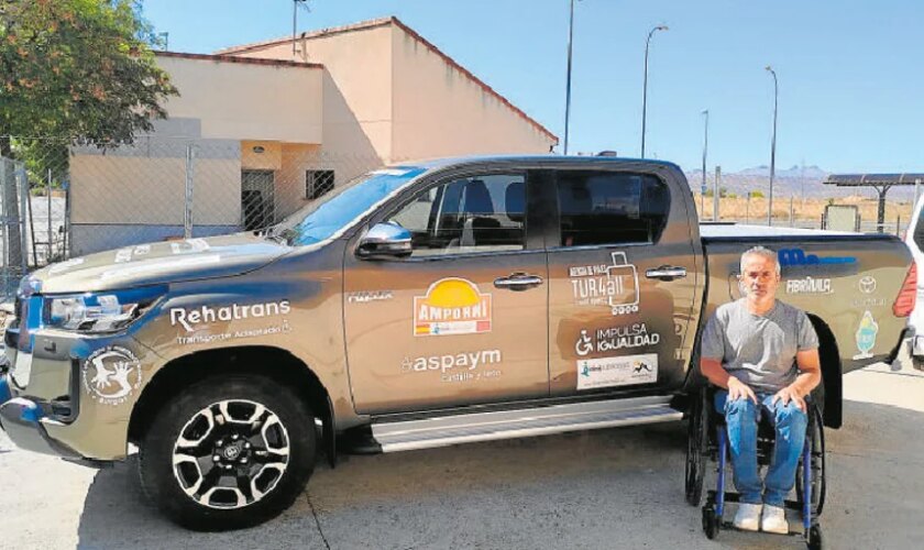 'Rally' solidario con silla en el maletero