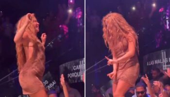 Shakira abandons stage after fan appears to film up her dress at Miami nightclub