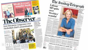 The Papers: Labour MP resigns over gifts row and Iran warns Israel over assassination