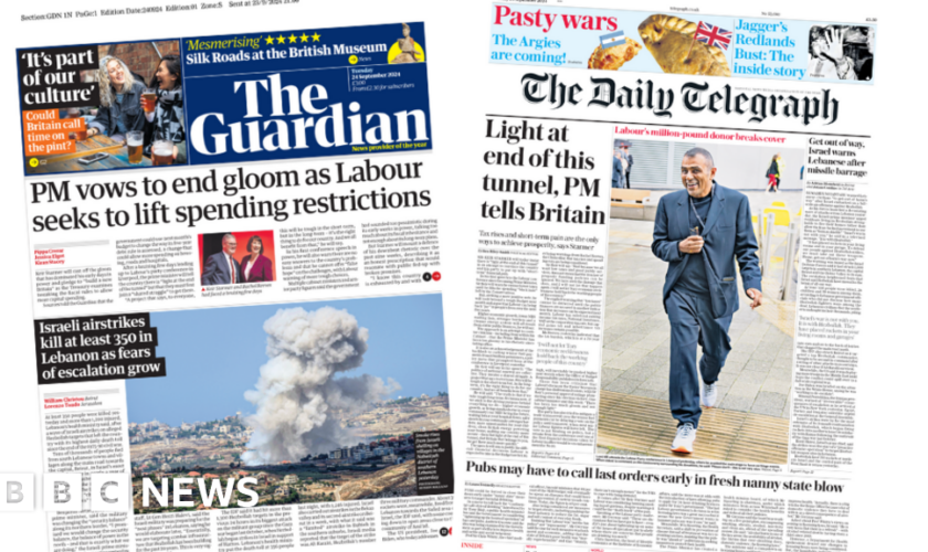 The Papers: PM to 'end gloom' and donor 'breaks cover'