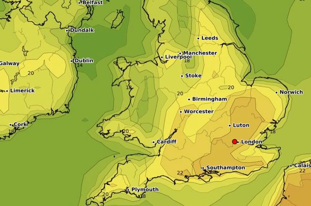 UK weather: Maps reveal exact date temperatures will soar back up to 25C this week