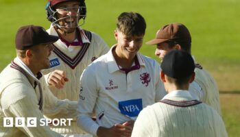 Somerset celebrate taking wicket