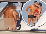 What's happening below deck? Cristiano Ronaldo appears to miss the REAL action as naked couple sail by his superyacht amid holiday with Georgina Rodriguez