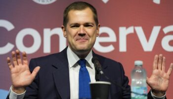 Leadership contender Robert Jenrick speaking at an fringe event during the Conservative Party Conference at the International Convention Centre in Birmingham. Picture date: Monday September 30, 2024.