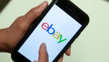 FILE - An eBay app is shown on a mobile phone, July 11, 2019, in Miami. On Wednesday, Sept. 27, 2023, the U.S. Justice Department filed a civil complaint against eBay, claiming the online company unlawfully sold and distributed hundreds of thousands of products that violated various environmental laws. (AP Photo/Wilfredo Lee, File)