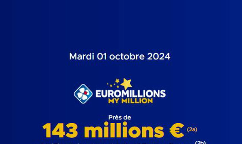 Résultat Euromilions (FDJ) : le tirage de ce mardi 1er octobre 2024, 143 millions d'euros en jeu