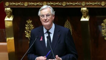 Le Premier ministre Michel Barnier lors de sa déclaration de politique générale à l'Assemblée nationale, le 1er octobre 2024