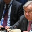 Le secrétaire général de l'ONU, Antonio Guterres, lors d'une réunion du Conseil de sécurité de l'ONU, le 18 avril 2024 à New York