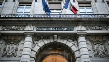 This photograph taken in Paris on February 16, 2022 shows the facade of the Court of Auditors (Cour des Comptes). (Photo by STEPHANE DE SAKUTIN / AFP)