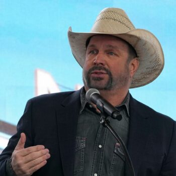 FILE - Garth Brooks speaks during a groundbreaking ceremony for the Tennessee Titans new NFL football stadium, Feb. 29, 2024, in Nashville, Tenn. (AP Photo/George Walker IV, File)