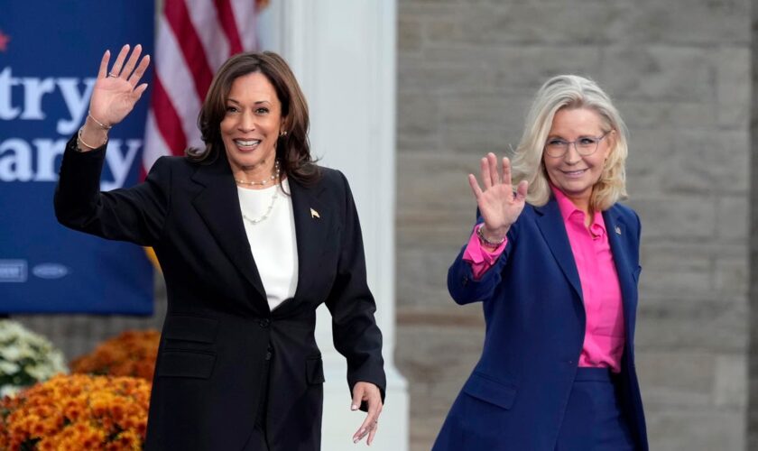 Liz Cheney dubs Trump ‘petty, vindictive and cruel’ as she campaigns with Harris and says she’ll vote Democrat for first time