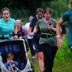 Runners taking part in the Parkrun at Bushy Park in London, the largest and oldest Parkrun in the UK, and one of many runs taking place across the country for the first time since last March. Picture date: Saturday July 24, 2021.