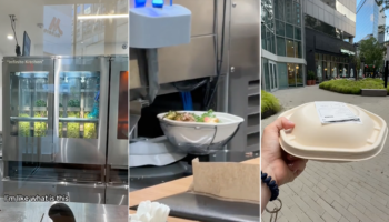 TikTok video at fast-food restaurant shows how speedy machine makes salad bowl in no time