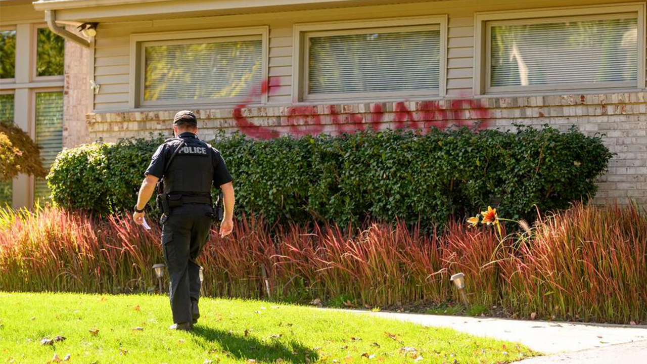 University of Michigan president's home spray-painted with anti-Israel messages: 'Intifada'