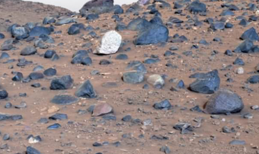 NASA releases clearest view of Mars, blue rocks seen on landscape