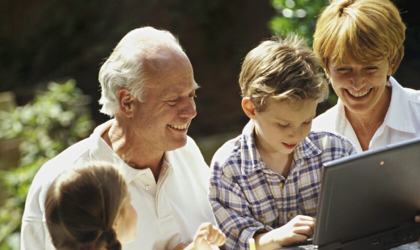 grands-parents petits-enfants illustration