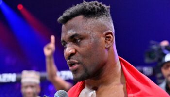 Tearful Francis Ngannou pays tribute to late son after KO win over Renan Ferreira