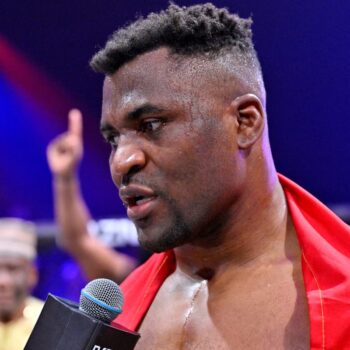 Tearful Francis Ngannou pays tribute to late son after KO win over Renan Ferreira