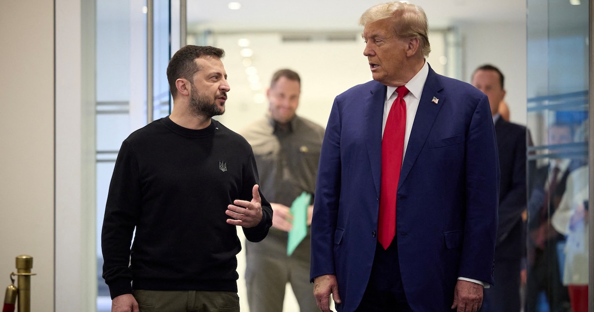 Volodymyr Zelensky et Donald Trump lors d'une rencontre le 27 septembre 2024 à New York