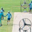 Pakistan's cricketers practice ahead of the third Test in Rawalpindi. Pic: Rex