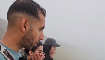 Friends can't believe what they find at Snowdon summit after four hour hike