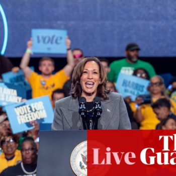 Harris kicks off birthday at Georgia church as Trump heads to McDonald’s in Pennsylvania – live