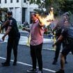 Horrifying moment protestor self-immolates outside White House