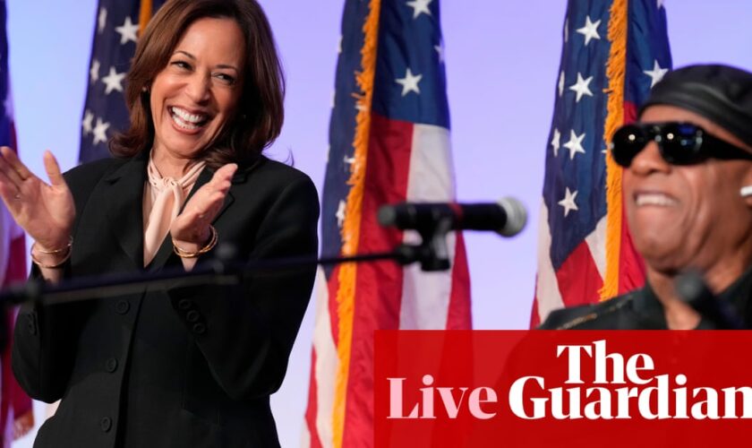 Kamala Harris says Donald Trump’s language ‘demeans the office’ of the presidency – US politics live