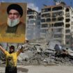 Ein Anhänger mit einem Poster des getöteten Hisbollah-Generalsekretärs Nasrallah. Foto: Marwan Naamani/dpa