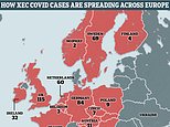 Map reveals where new XEC Covid variant is spreading across Europe as doctor warns it could soon be dominant strain of the virus