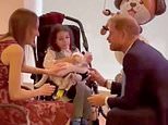 Prince Harry hails 'little legends' after sharing a laugh with brave six-year-old WellChild award winner - as Duke makes rare visit to the UK without Meghan while King is in Scotland