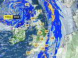 Storm Ashley strikes! Threat to life warning as weather bomb hits with 80mph winds and heavy rain - as Met Office map shows areas in firing line