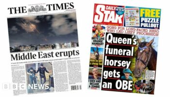 The Papers: 'Middle East erupts' and OBE for Queen's funeral horse