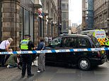 Three injured in major incident after taxi ploughs into shoppers in busy Glasgow street