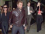 Victoria and David Beckham look typically stylish as they hold hands while leaving a swanky Notting Hill restaurant alongside son Brooklyn and camera-shy wife Nicola Peltz