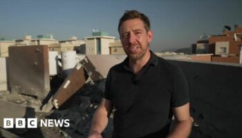 Watch: BBC reporter in the midst of rocket fire into Israel