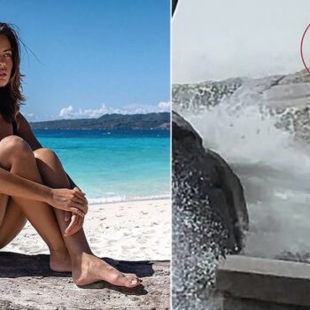 Actress swept into sea and drowns as horror video shows her final moments on yoga mat