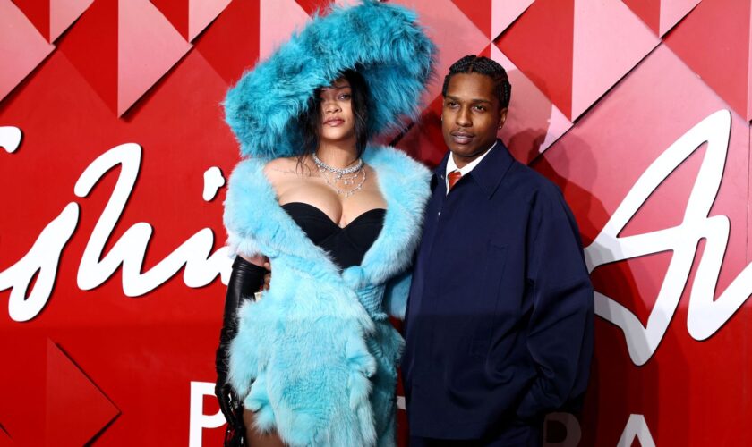 In pictures: Rihanna and ASAP Rocky walk red carpet at British Fashion Awards