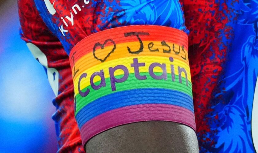 Premier League club captain ‘reminded’ after ‘I love Jesus’ message written on rainbow armband