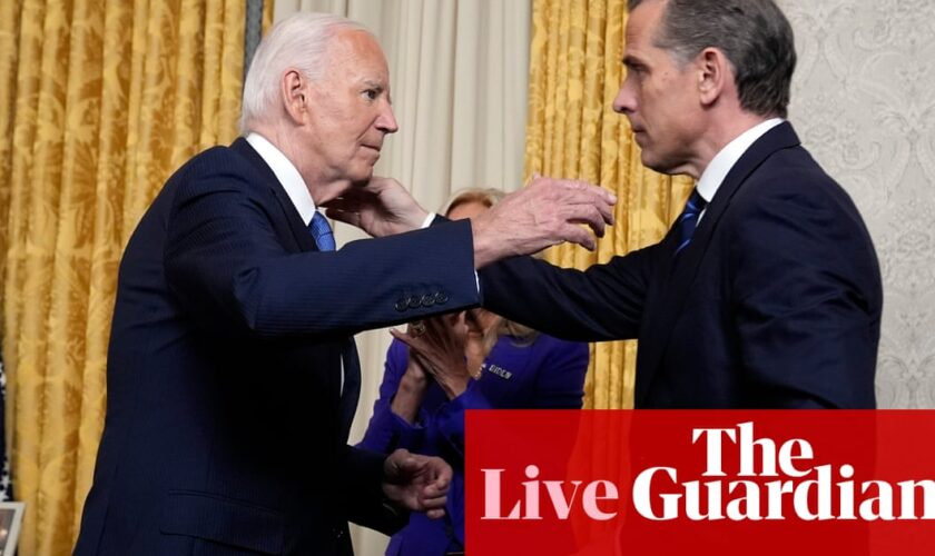 White House defends Biden’s pardon as Trump hints at potential clemency for January 6 rioters – US politics live